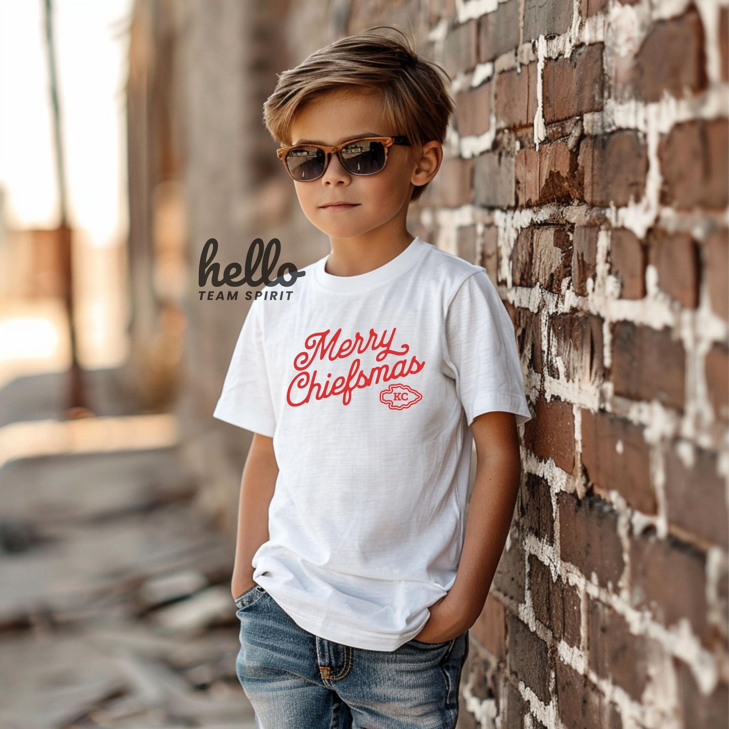 Kansas City Football Onesie, Toddler & Youth Shirts, Baby Christmas Annoucement, Kid Game Day Thirt, Family Christmas Wear, Family Kansas