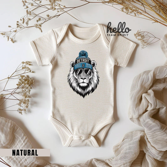 Cute Detroit Onesie, Football Toddler Lion Shirt, Kid Game Day T-Shirt, Funny Detroit Tee, Infant Lion Bodysuit, Football Baby Lion Apparel