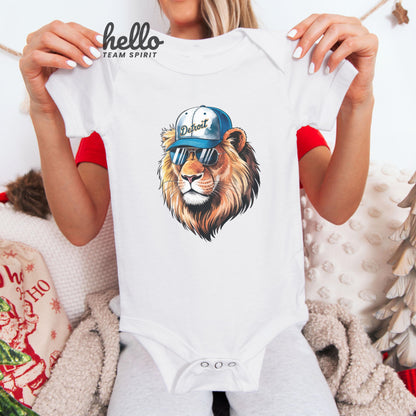 Cute Detroit Onesie, Football Toddler Lion Shirt, Kid Game Day T-Shirt, Funny Detroit Tee, Infant Lion Bodysuit, Football Baby Lion Apparel