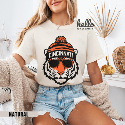 Cincinnati Football Baby Onesie, Bengal Mascot Toddler, Kids Game Day T-Shirt