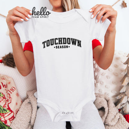 Touchdown Baby Onesie® - Youth Touchdown Season Shirt, Vintage Football Bodysuit, Toddler Touchdown Football Shirt, Adult Tshirt