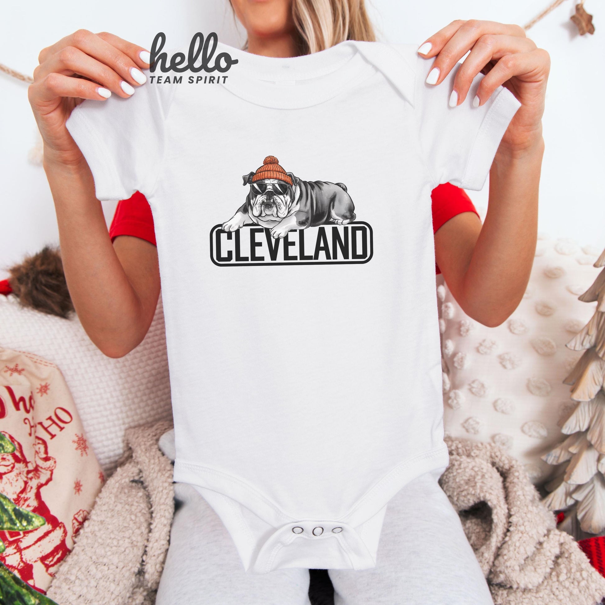 Cleveland Football Baby Bodysuit | Baby Cleveland | Baby CLE | Baby Brown and Orange | Unique Ohio Gift | Baby Shower | Birth Announcement