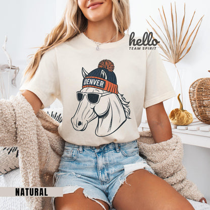 Denver Football Baby Bodysuit - Retro Broncos Football Toddler Shirt