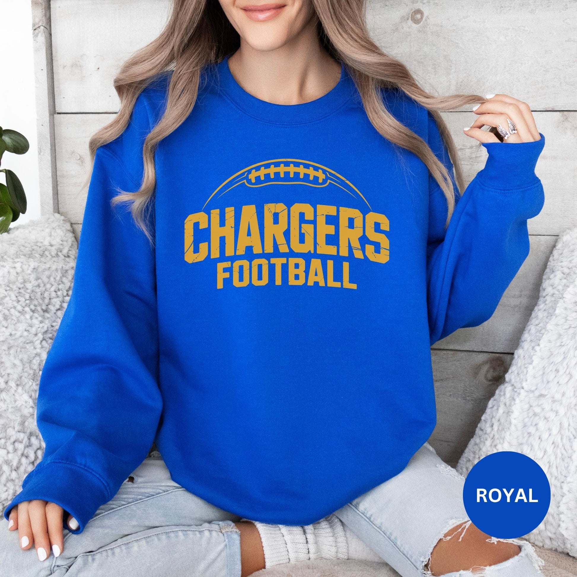 Chargers Football Vintage Sweatshirt, Retro, Trendy, Unisex Football Shirt, Game Day, Sports Fan Gift, LA, CA