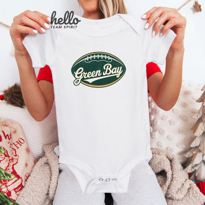 Green Bay Football Onesie, Toddler, Youth, Adult Shirts, Football Team, Kids Game Day T-Shirt