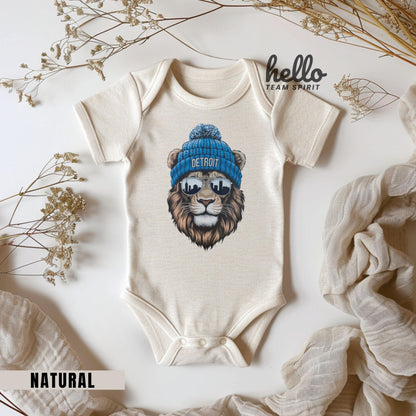 Cute Detroit Onesie, Football Toddler Lion Shirt, Kid Game Day T-Shirt, Funny Detroit Tee, Infant Lion Bodysuit, Football Baby Lion Apparel