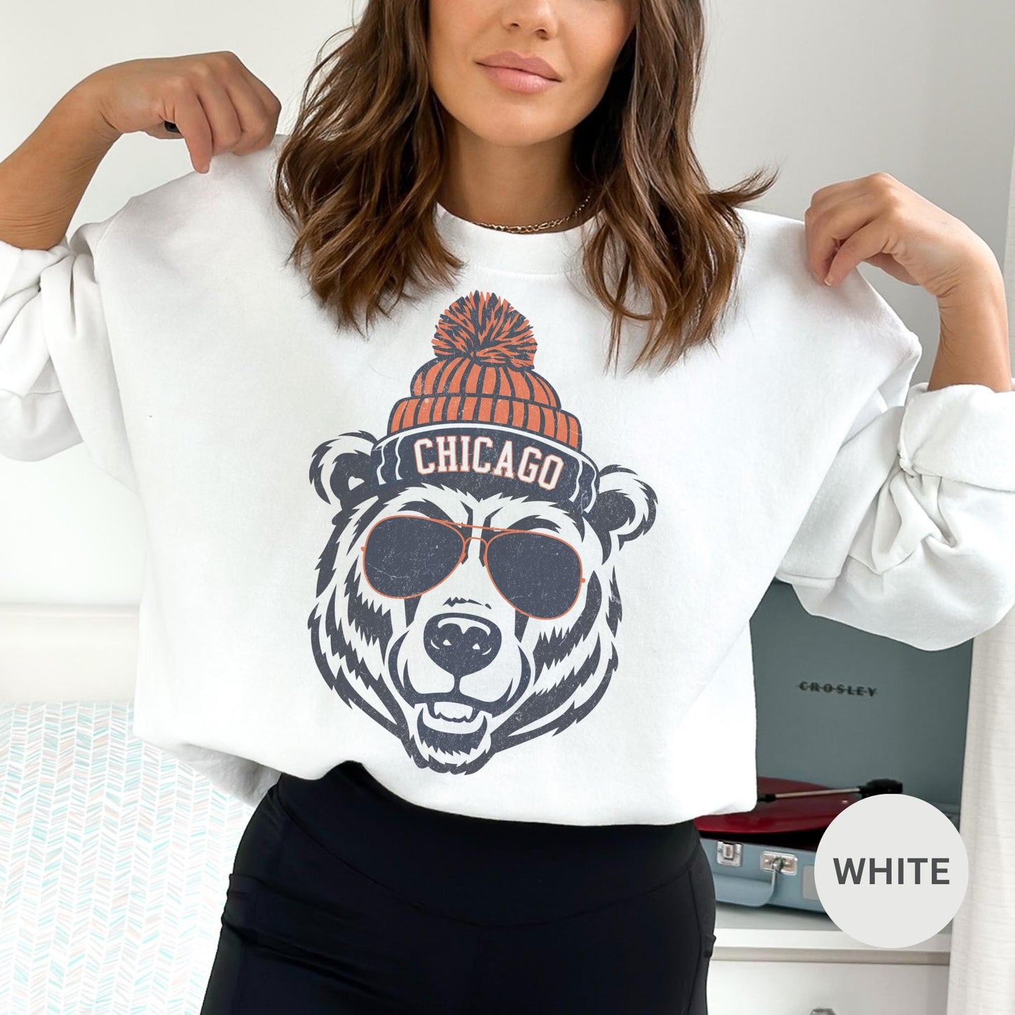 Chicago Football Sweatshirt, Trendy Chicago Football Fan Gifts, Chicago Football Game Day, Chicago Crewneck Sweatshirt
