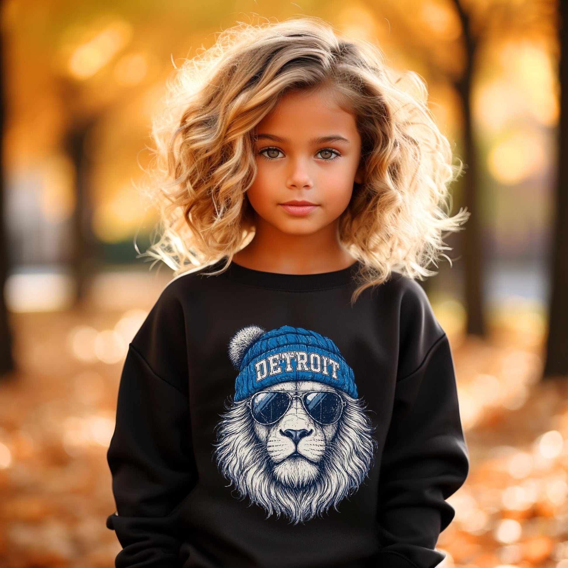 Vintage Detroit Football Sweatshirt: Lion Mascot Game Day Tee