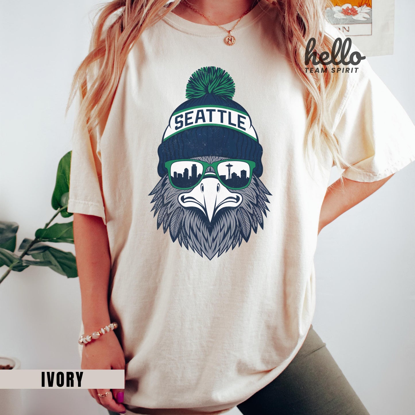 Seattle Football Vintage Sweatshirt – Seahawk Mascot Sports Fan Sweater, Unisex Game Day Graphic Top, Trendy Tailgate Gift