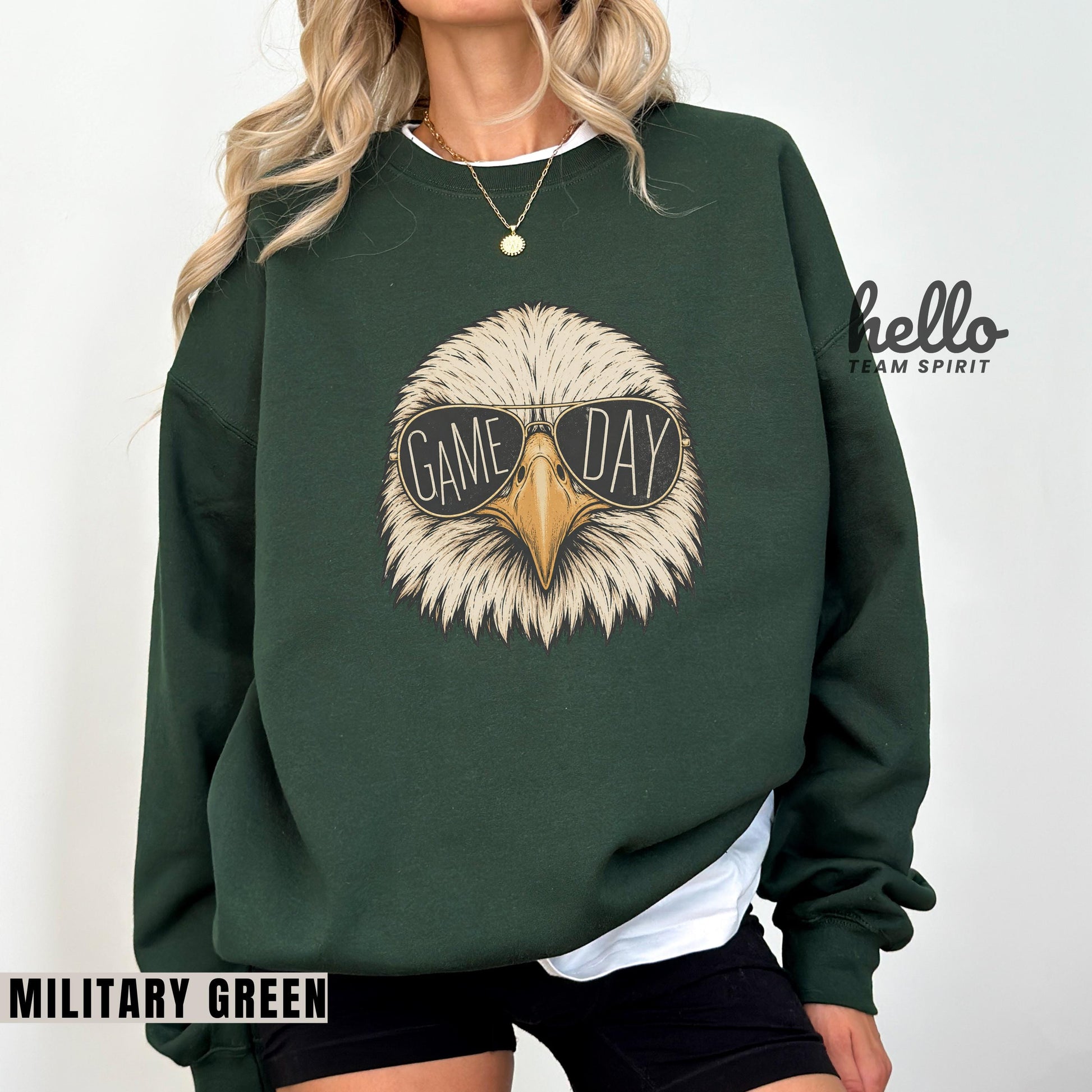 Vintage Eagle Mascot Game Day Shirt, Eagle Football Long Sleeve, School Spirit Tee, Adult Youth Sweatshirt, Tailgate Party Wear HTS010