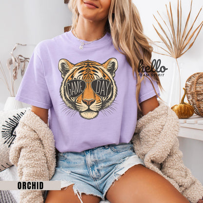 Tigers Game Day Sweatshirt, Retro Tiger Mascot Football Shirt, Team Spirit Tailgate Party Wear, Youth Adult Detroit Gameday Apparel HTS024