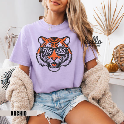 Retro Tigers Game Day Sweatshirt, Vintage Tiger Mascot Shirt, Football Touchdown Tailgate Tee, School Spirit Wear Youth Adult Apparel HTS026