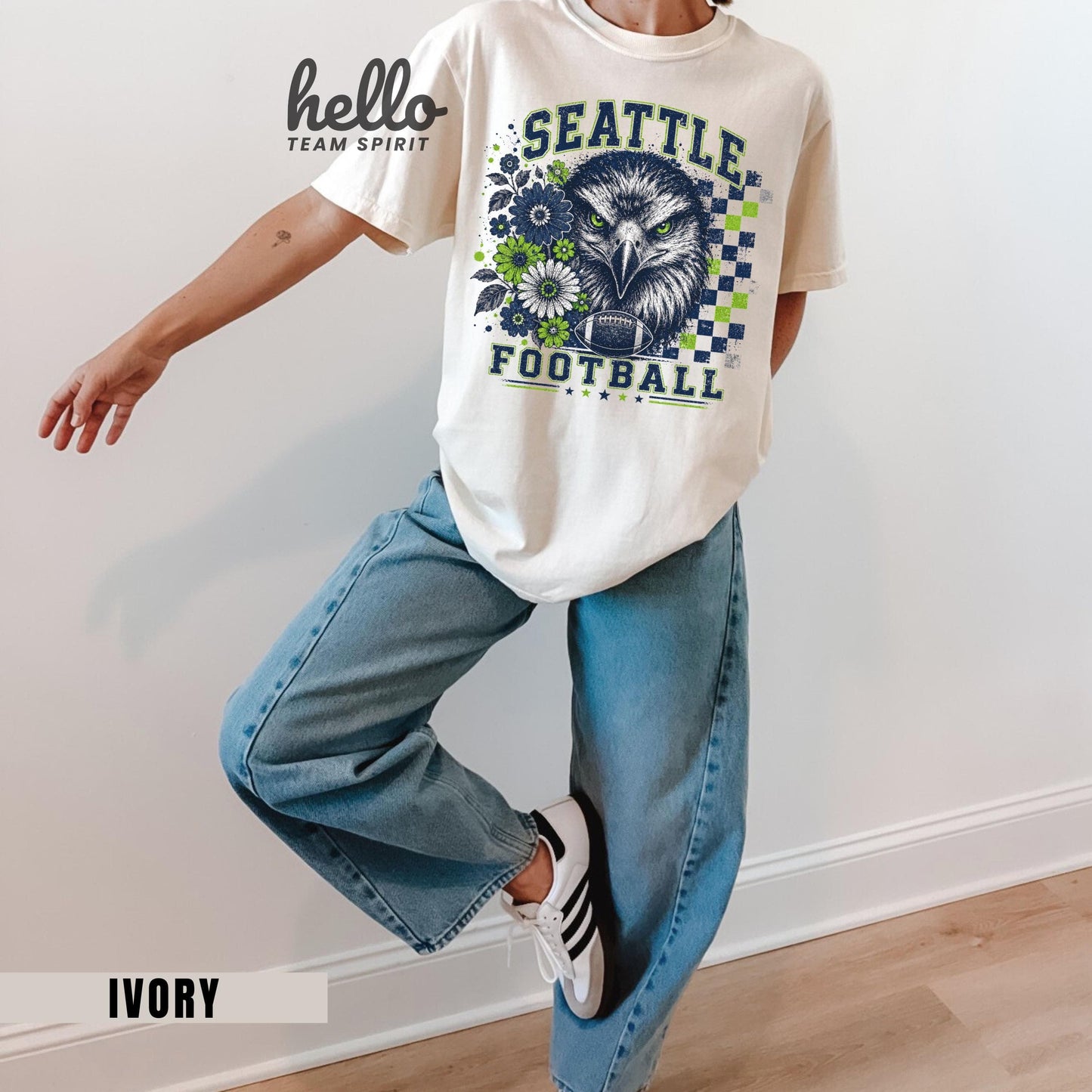 Seattle Football Shirt, Retro seahawk mascot Sweatshirt