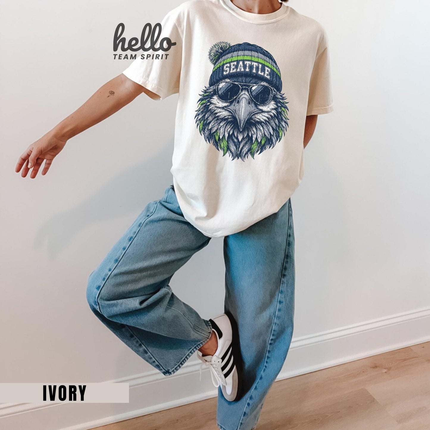 Seattle Football Sweatshirt, Seahawk Mascot Tailgate Football Shirt, Adult Youth Game Day Crewneck Sweater, Washington Fan Gift HTS042