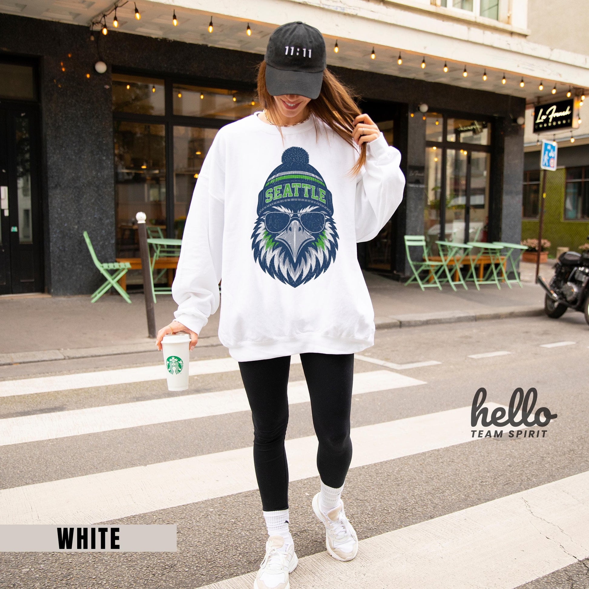 Seattle Football Distressed Sweatshirt, Retro Washington Football Shirt, Seahawk Mascot Game Day Crewneck Tee, Adult Youth Fan Gift HTS043