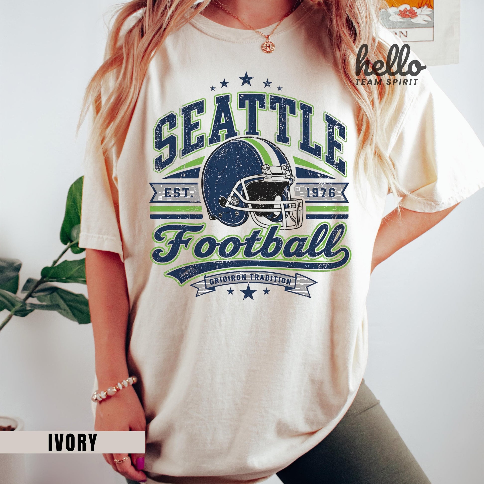 Seattle Football Shirt, Retro Adult Youth Sports Graphic Sweatshirt, Vintage Gridiron Tradition Fan Long Sleeve Apparel Gift HTS045