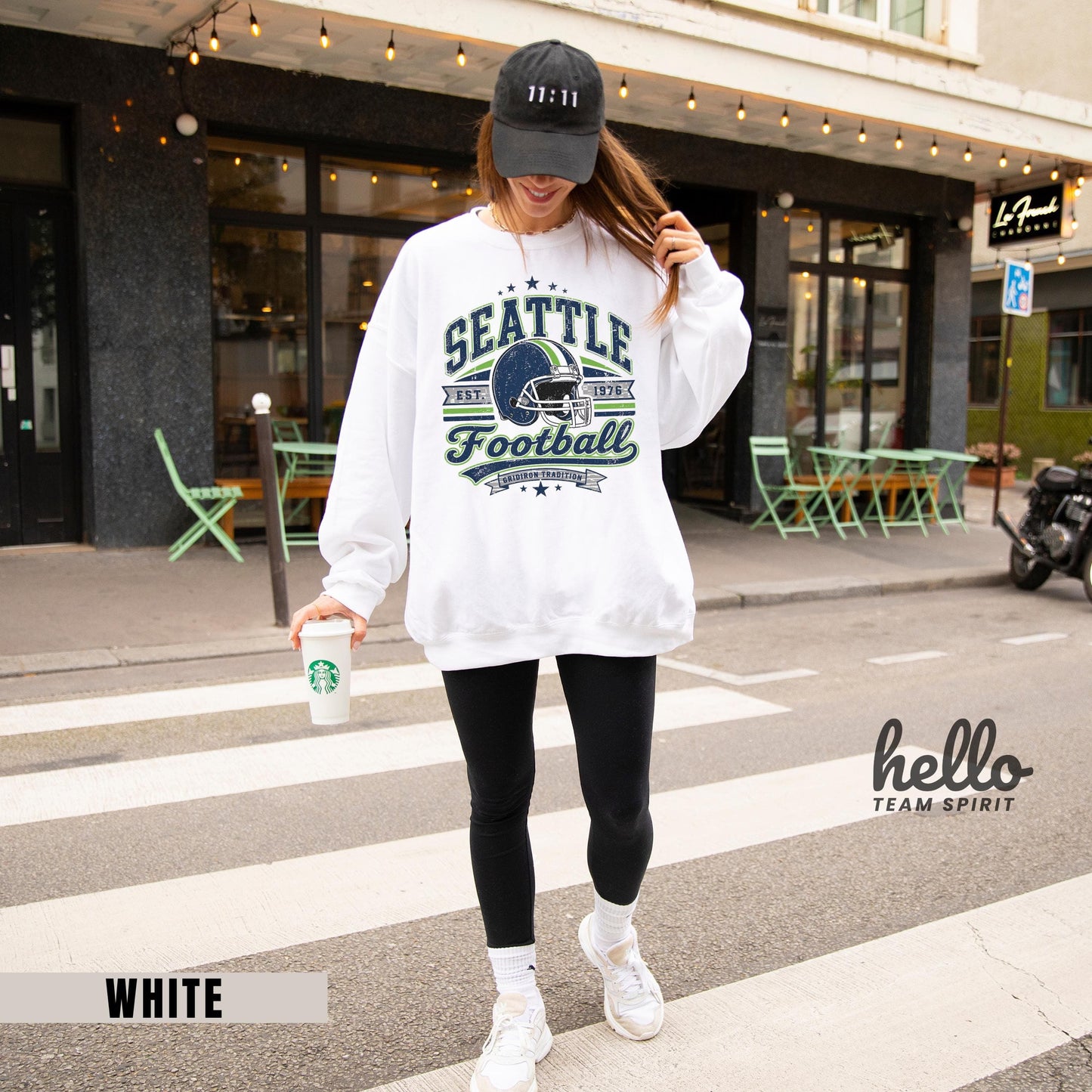 Seattle Football Shirt, Retro Adult Youth Sports Graphic Sweatshirt, Vintage Gridiron Tradition Fan Long Sleeve Apparel Gift HTS045