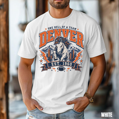 Vintage Denver Football Sweatshirt, Game Day Crewneck, Denver Fan, Denver Football T-Shirt, Sunday Football Tshirt, Bronco Shirt HTS092