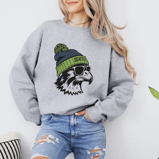 Seattle Football Vintage Sweatshirt T-Shirt,Seattle Seahawk Football Sweatshirt, Seahawk Fan Gift, Retro Seattle Football Shirt